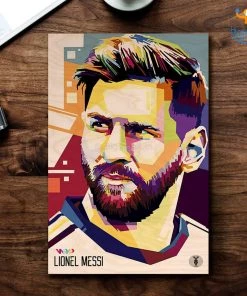 Bigsmall_cc Footballer Printed Wooden Poster