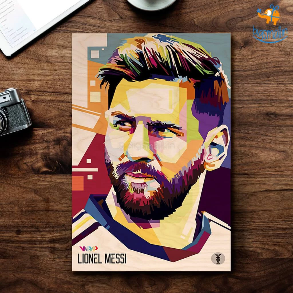 Bigsmall_cc Footballer Printed Wooden Poster