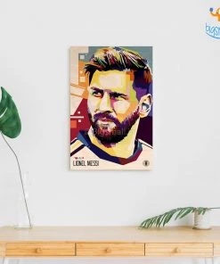 Bigsmall_cc Footballer Printed Wooden Poster