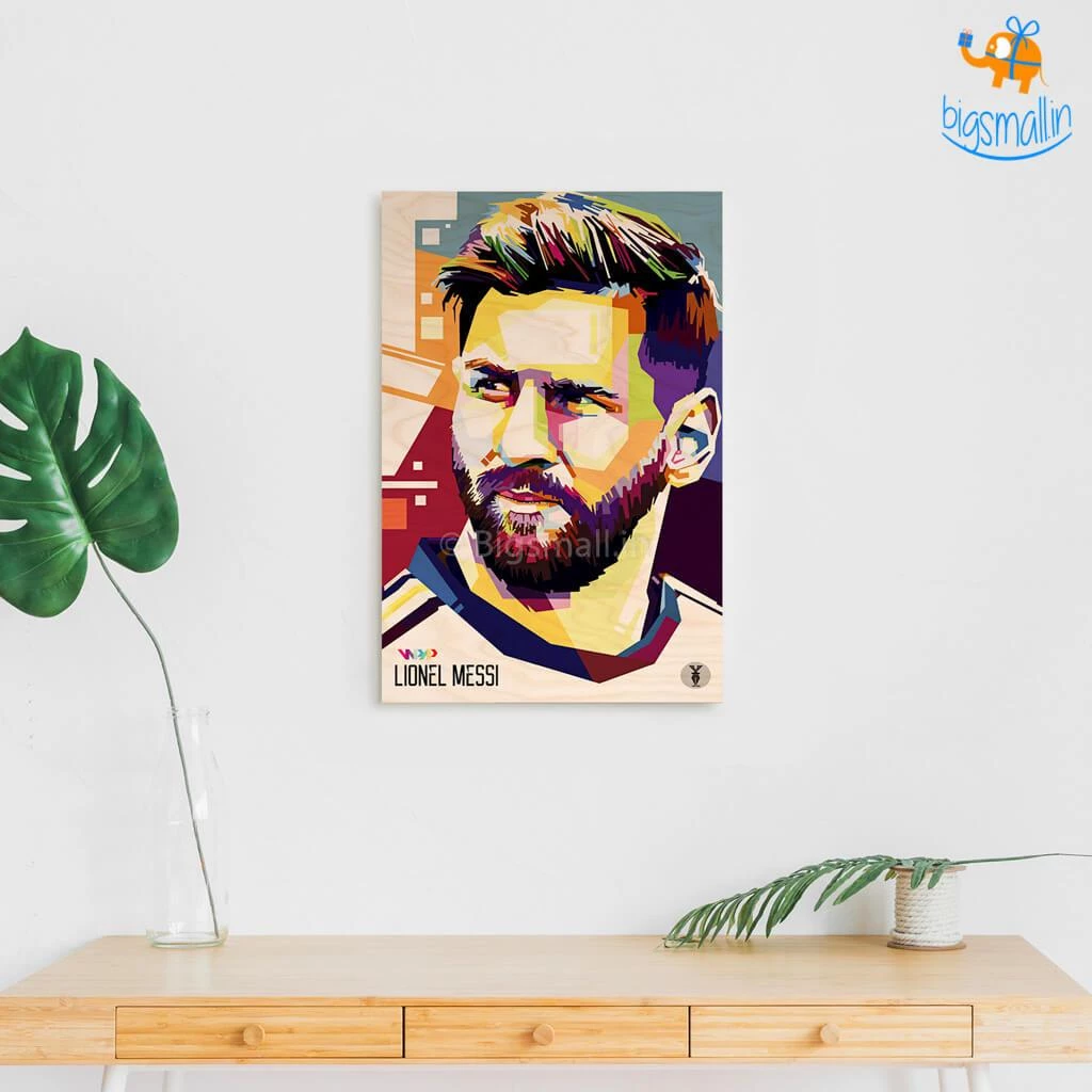 Bigsmall_cc Footballer Printed Wooden Poster