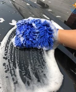 Akshay Mumbai Importer Microfiber Wash Mitt Gloves - Set Of 2