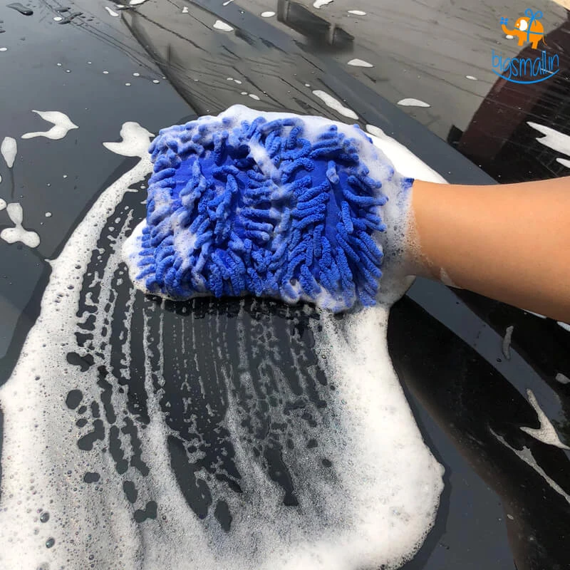 Akshay Mumbai Importer Microfiber Wash Mitt Gloves - Set Of 2