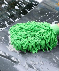 Akshay Mumbai Importer Microfiber Wash Mitt Gloves - Set Of 2