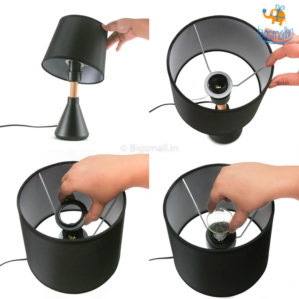 AmyLi Father's Day Minimal Bedside Lamp With Shade