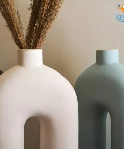 Hollyhock Minimal Ceramic Decorative Vase