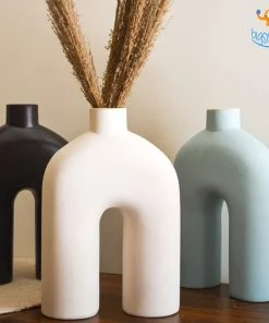 Hollyhock Minimal Ceramic Decorative Vase