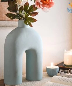 Hollyhock Minimal Ceramic Decorative Vase