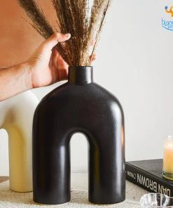 Hollyhock Minimal Ceramic Decorative Vase