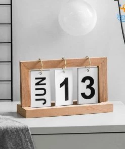 Bigsmall_hmk Minimalistic Wooden Table Calendar Corporate