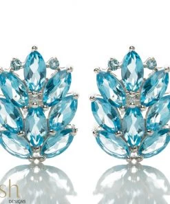 Ash Designs Mirissa Blue Semi-Precious Stud Earrings