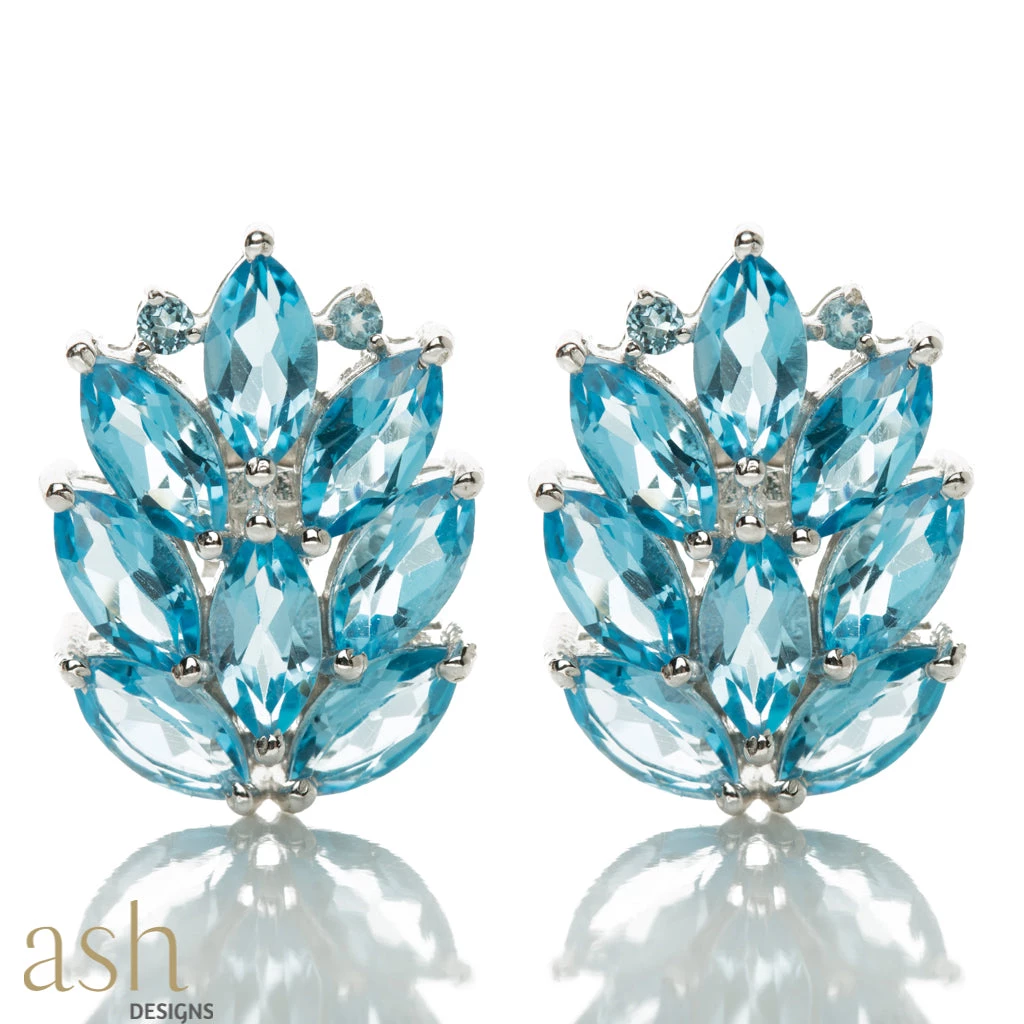 Ash Designs Mirissa Blue Semi-Precious Stud Earrings