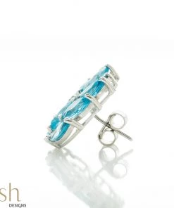 Ash Designs Mirissa Blue Semi-Precious Stud Earrings