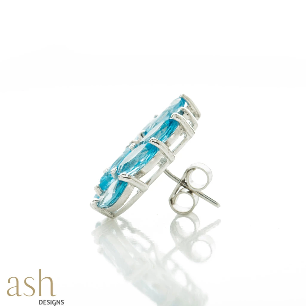 Ash Designs Mirissa Blue Semi-Precious Stud Earrings