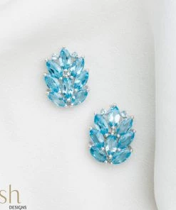 Ash Designs Mirissa Blue Semi-Precious Stud Earrings