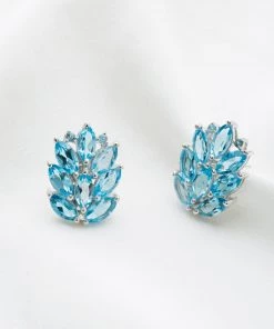 Ash Designs Mirissa Blue Semi-Precious Stud Earrings