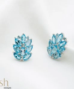 Ash Designs Mirissa Blue Semi-Precious Stud Earrings