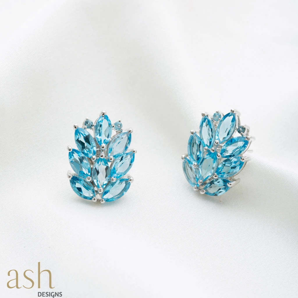 Ash Designs Mirissa Blue Semi-Precious Stud Earrings