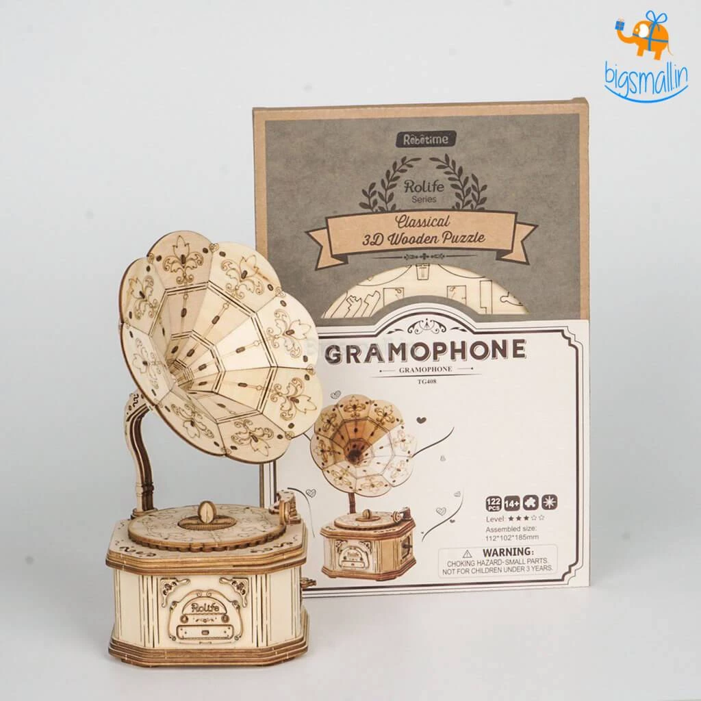 Dream Beans All Of It 3D Wooden Puzzle - Gramophone