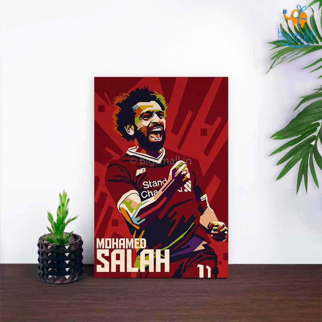 Bigsmall_cc Footballer Printed Wooden Poster