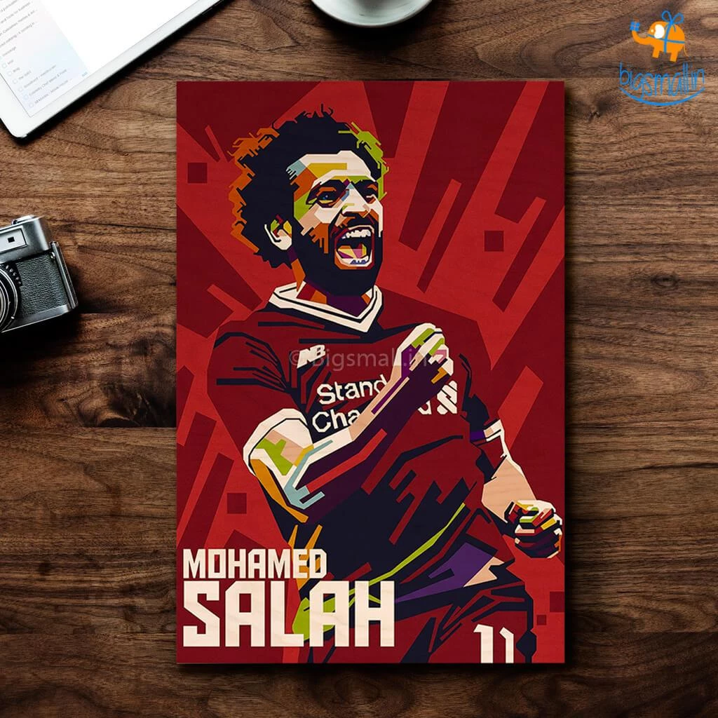 Bigsmall_cc Footballer Printed Wooden Poster