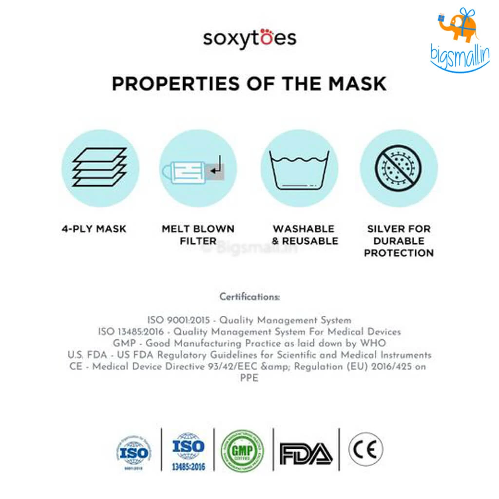 SoxyToes Money Heist Printed Cotton Mask With Filter