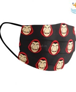 SoxyToes Money Heist Printed Cotton Mask With Filter