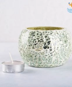 Indian Craft Sale Mosaic Candle Holder - Set Of 2