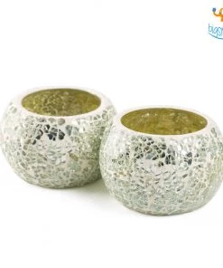 Indian Craft Sale Mosaic Candle Holder - Set Of 2