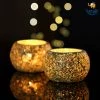 Indian Craft Sale Mosaic Candle Holder - Set Of 2