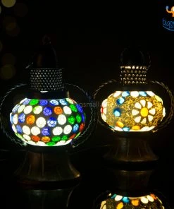 Indian Craft All Of It Mosaic Lantern Lamp (Assorted Design)