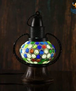 Indian Craft All Of It Mosaic Lantern Lamp (Assorted Design)