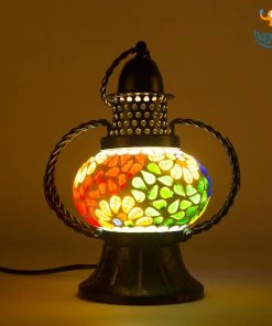 Indian Craft All Of It Mosaic Lantern Lamp (Assorted Design)
