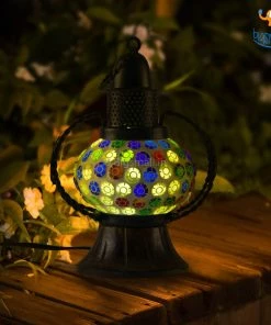 Indian Craft All Of It Mosaic Lantern Lamp (Assorted Design)