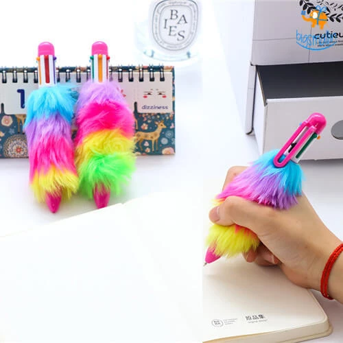 PunitSB Sale Multicolored Fur Pen - Set Of 2