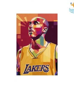 Bigsmall_cc Father's Day Kobe Bryant Printed Wooden Frame