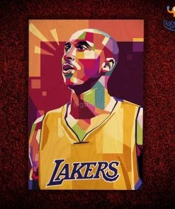 Bigsmall_cc Father's Day Kobe Bryant Printed Wooden Frame