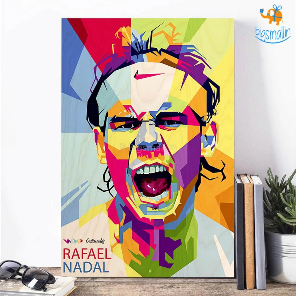 Bigsmall_cc Rafael Nadal Printed Wooden Frame Father's Day