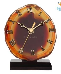 GOSWAMI Agate Cut-Slice Clock