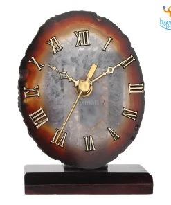 GOSWAMI Agate Cut-Slice Clock