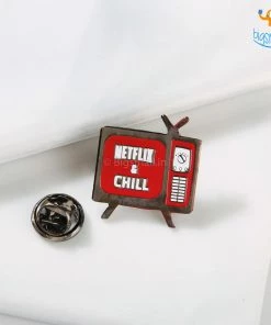 Bigsmall_piu Netflix & Chill Metallic Lapel Pin All Of It
