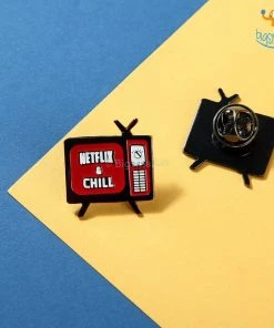Bigsmall_piu Netflix & Chill Metallic Lapel Pin All Of It