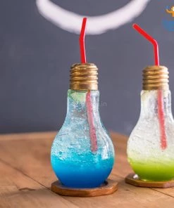 Devnow Bulb Shaped Glass With Straw