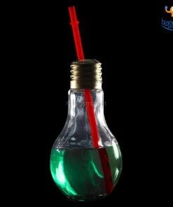 Devnow Bulb Shaped Glass With Straw