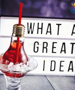 Devnow Bulb Shaped Glass With Straw