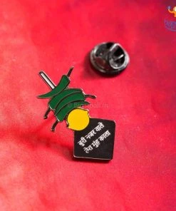 Bigsmall_piu Nimbu Mirchi Metallic Lapel Pin