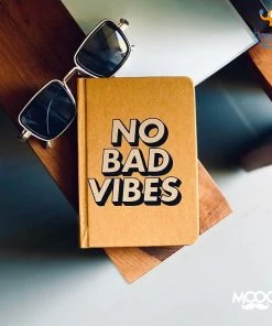 Mooch Design Studio No Bad Vibes A6 Notebook With Elastic