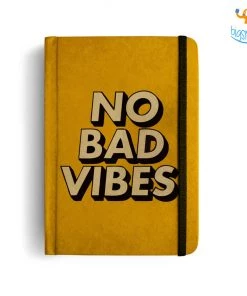 Mooch Design Studio No Bad Vibes A6 Notebook With Elastic