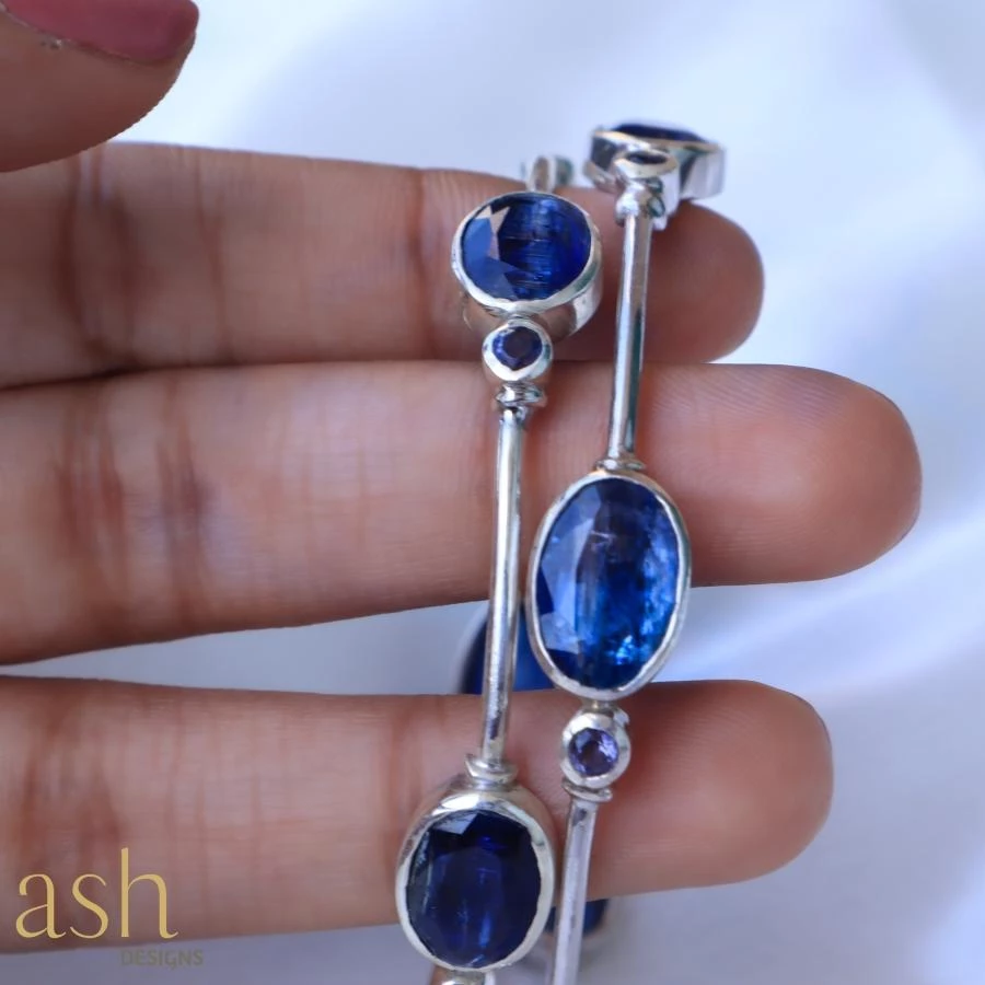 Ash Designs All Of It Mykonos Kyanite Bangles - Set Of 2