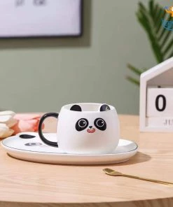 Bigsmall_hmk All Of It Panda Mug & Saucer With Spoon Set