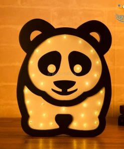 Bigsmall Panda Wooden LED Lamp